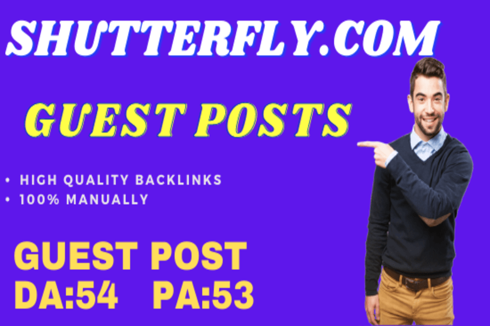 Write & Publish Guest Post On Shutterfly.com Do-Follow Backlinks
