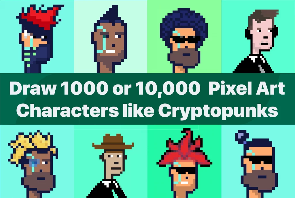 10k nft pixel art characters like cryptopunks