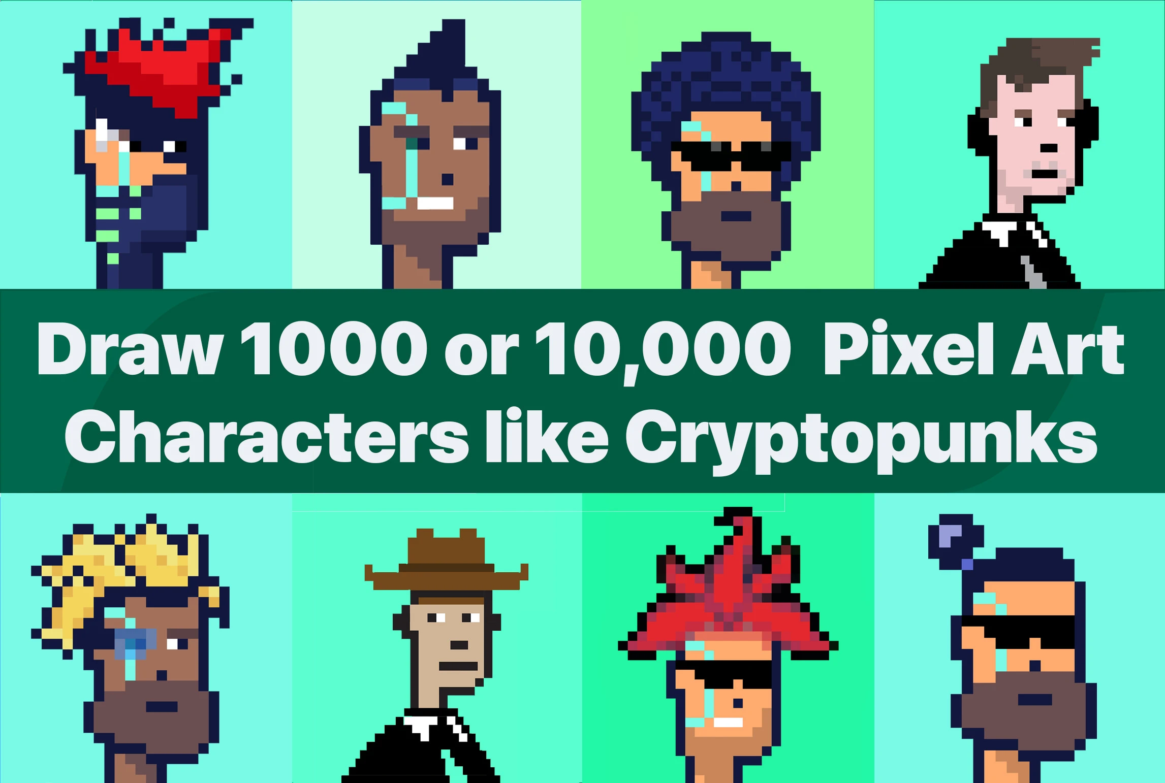 10k NFT Pixel Art Characters like Cryptopunks
